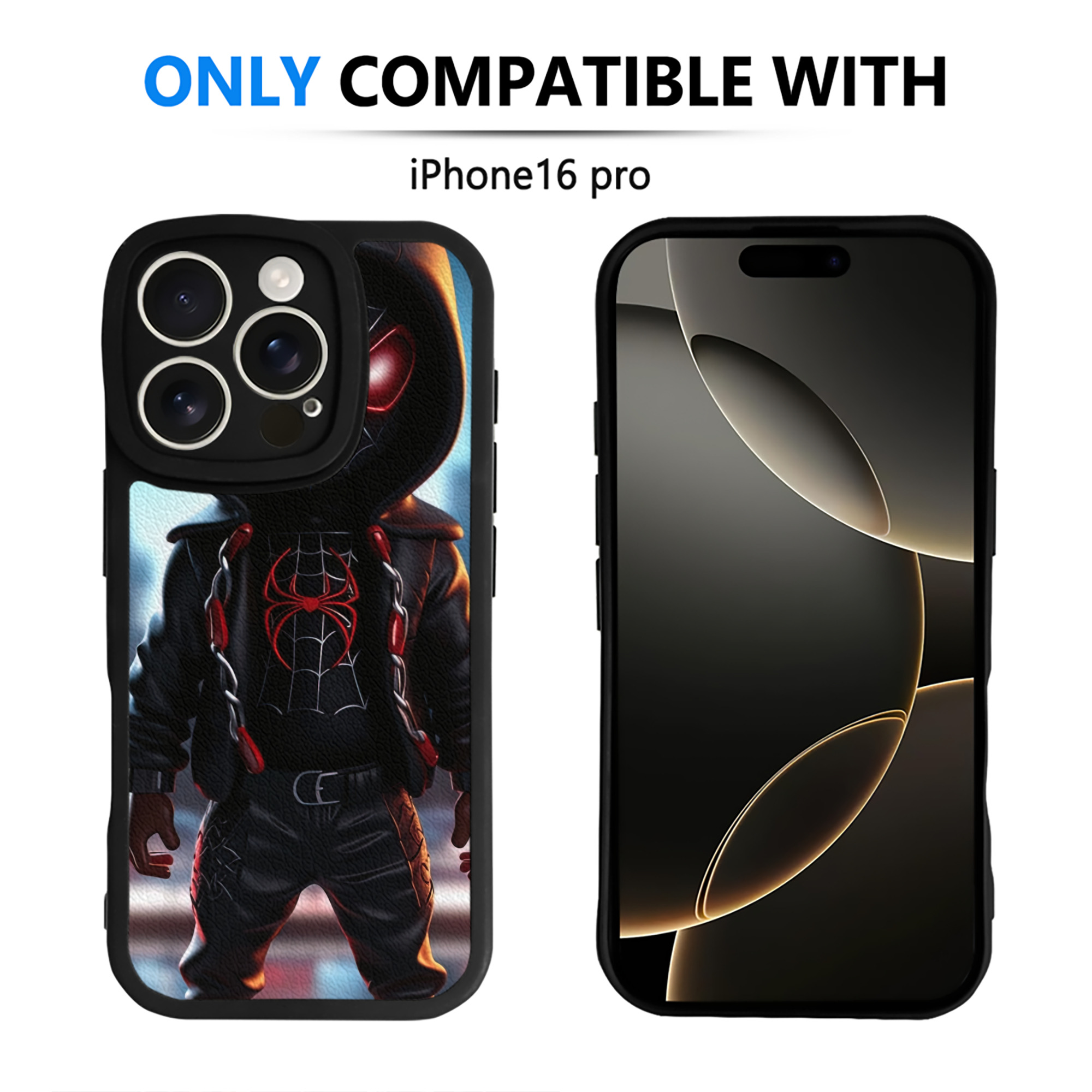 Spider Man スパイダーマン 【iPhone 16シリーズ対応】シリコンスマホケース（レザー調） 材質：シリコン